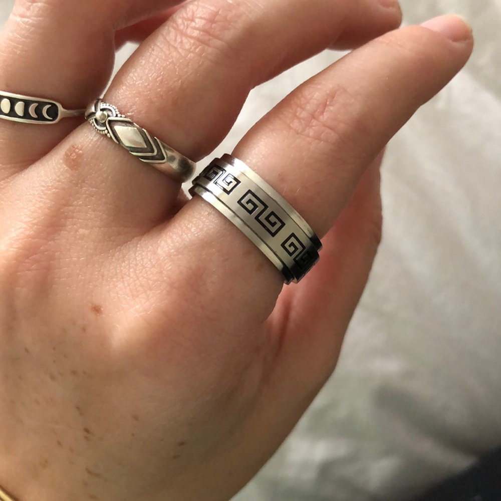 Stainless Steal Fidget Spinner Ring